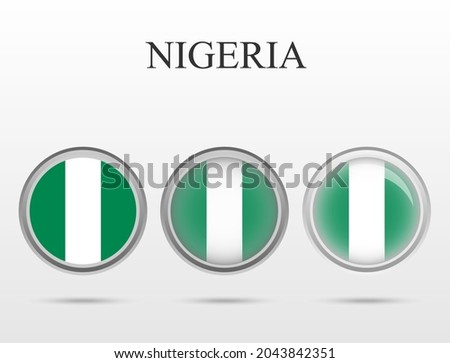 Flag of Nigeria in the form of a circle