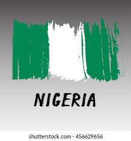 Flag Of Nigeria  - Grunge