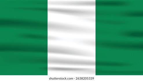 Flag of Nigeria. Flag icon. Standard colors. Standard sizes. Rectangular flag. Computer illustration. Vector illustration
