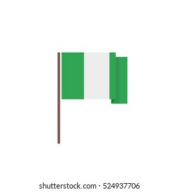 flag of Nigeria icon. vector illustration