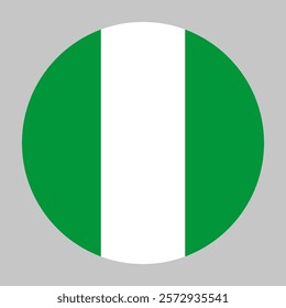 Flag of Nigeria round shape, national symbol