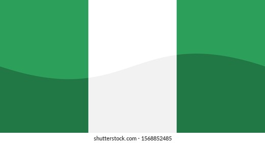 flag of nigeria. vector illustration