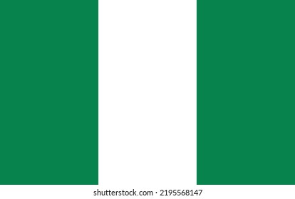 Flag of the Nigeria. Vector illustration.
