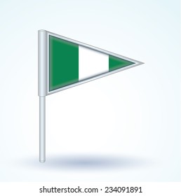Flag of Nigeria, vector illustration