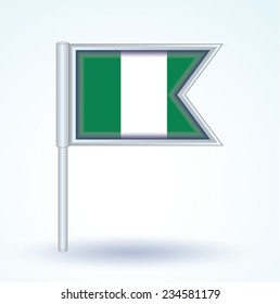 Flag of Nigeria, vector illustration
