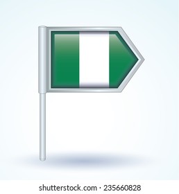 Flag of Nigeria, vector illustration