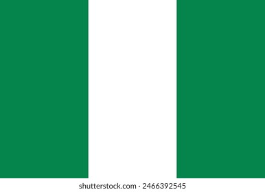 Flag of Nigeria. Vector illustration	