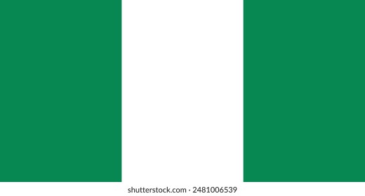 Bandera de Nigeria - Ilustración vectorial