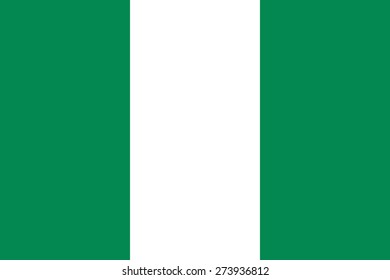 flag of Nigeria. Vector illustration.
