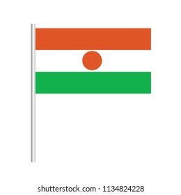 Flag of Niger.Niger Icon vector illustration,National flag for country of Niger isolated, banner vector illustration. Vector illustration eps10.