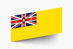 Flag of Niue. Niue flag official colors tilted icon digital vector illustration design.