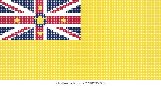 Flag of Niue pixel art of dots