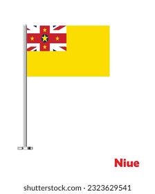 Flag of  Niue, Table Flag of Niue, Vector Illustration.