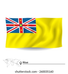 Flag of Niue - vector illustration
