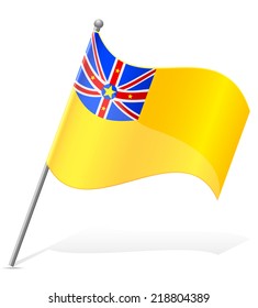flag of Niuean vector illustration isolated on white background