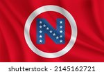 Flag of Noble County, Ohio, USA. Realistic waving flag of Noble County vector background.