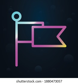 Flag nolan icon. Simple thin line, outline vector of seaside icons for ui and ux, website or mobile application