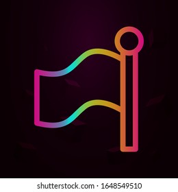 flag nolan style icon. Simple thin line, outline vector of navigation icons for ui and ux, website or mobile application