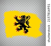 Flag of Nord-Pas-de-Calais brush strokes. Flag Region Nord-Pas-de-Calais of France on transparent background for your web site design, app, UI. French Republic.  EPS10.