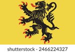 Flag of Nord-Pas-de-Calais province. Vector illustration