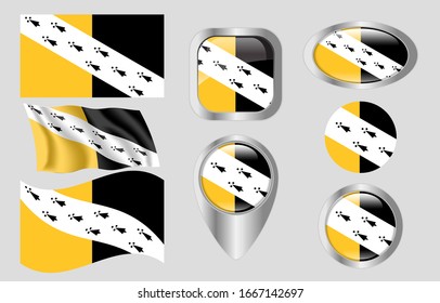 The Flag of Norfolk, England