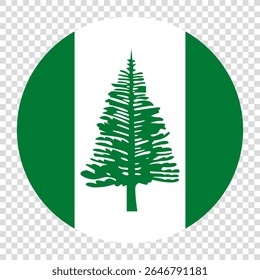 Bandeira da Ilha Norfolk. Norfolk Island círculo bandeira ícone logotipo computador vetor ilustração design. Fundo do tabuleiro de xadrez.
