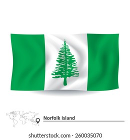 Flag of Norfolk Island - vector illustration