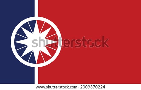 flag of norman, oklahoma state. proportion 3:5. vector illustration