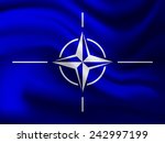 The flag of the North Atlantic Treaty Organization (NATO) - Adopted three years after the creation of the organization, it has been the flag of NATO since October 14, 1953.