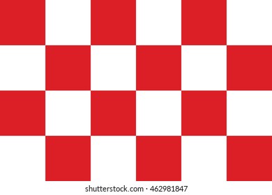 Flag of North Brabant provinces of Netherlands. Vector illustration.