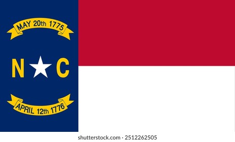 Bandera de Carolina del Norte, Bandera de Carolina del Norte