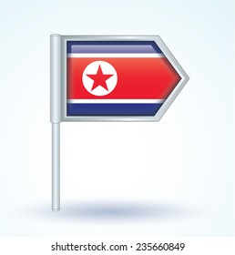 Flag of North Corea, vector illustration