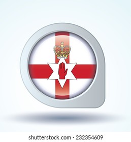  Flag of North Ireland, vector illustration
