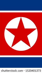 flag of north korea on background
