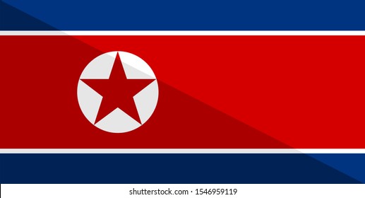 flag of north korea on background