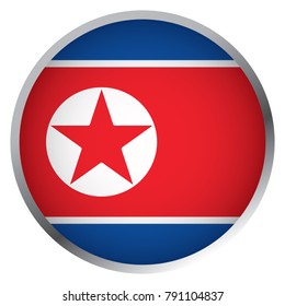 Flag of North Korea (Round icon)