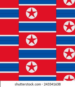 Flag North Korea texture vector illustration 