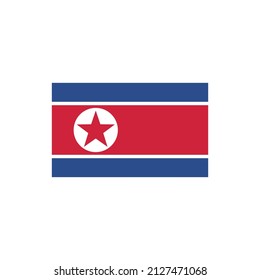 The flag of North Korea. Vector.
