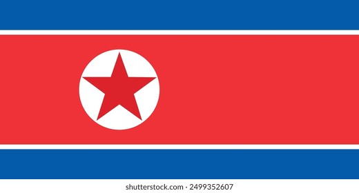 The flag of North Korea, vector design