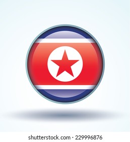 Flag of north korea, vector illustration