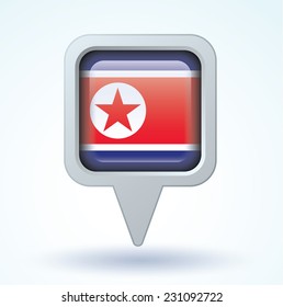 Flag of north korea, vector illustration
