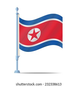 Flag of North Korea vector illustration