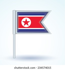 Flag of north korea, vector illustration