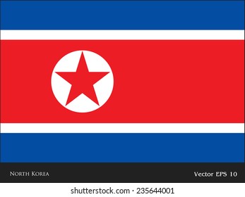Flag of North Korea vector illustration