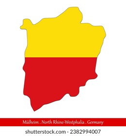 Mülheim Flag - North Rhine-Westphalia,Germany (EPS)