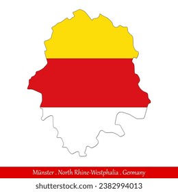 Münster Flag - North Rhine-Westphalia,Germany (EPS)