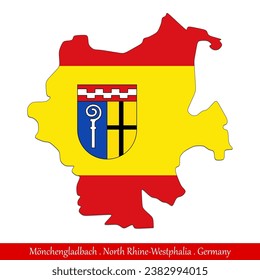 Mönchengladbach Flag - North Rhine-Westphalia,Germany (EPS)