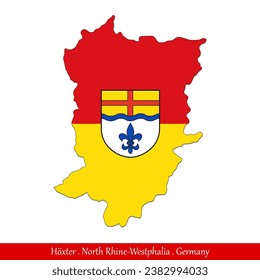 Höxter Flag - North Rhine-Westphalia,Germany (EPS)