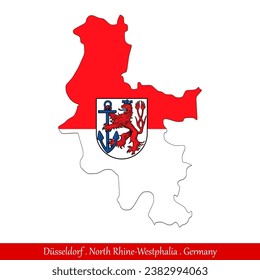 Düsseldorf Flag - North Rhine-Westphalia,Germany (EPS)