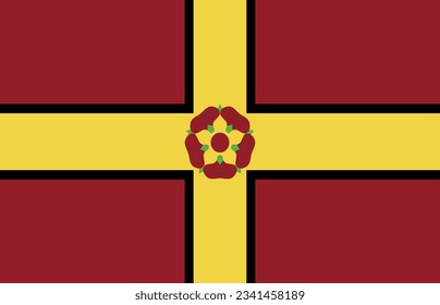 The flag of the Northamptonshire county of England. Vector illustration